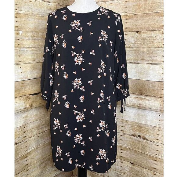 A NEW DAY FLORAL CLASSIC CASUAL CHURCH WEDDING GUEST LOOSE FLOWY DRESS SZ. MED - Picture 1 of 7